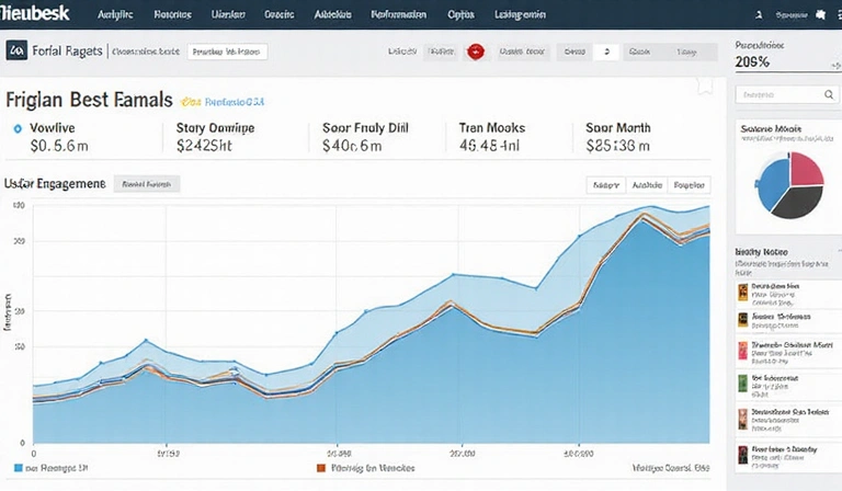 Wykres analityczny przedstawiający ruch na stronie internetowej