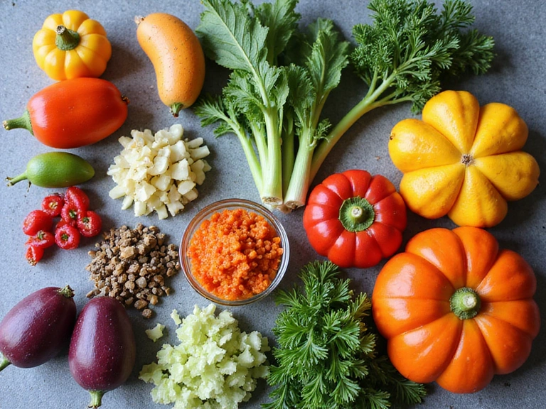 Zdrowe składniki do przygotowania posiłków dietetycznych